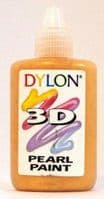 Dylon 3D PEARL Fabric Puff Paint - Golden Yellow